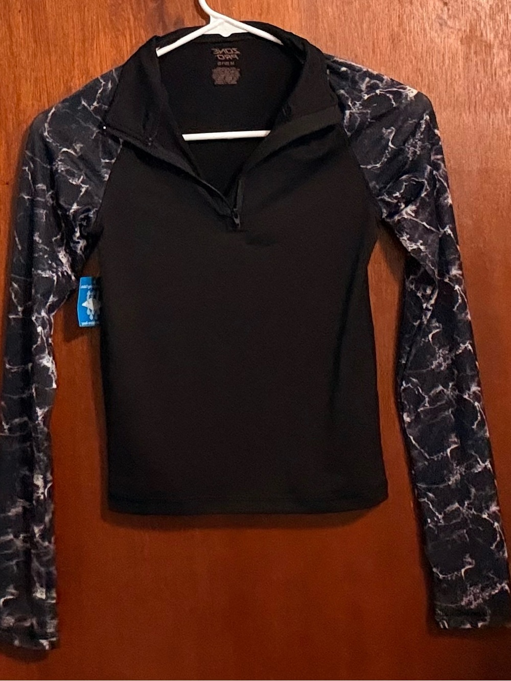 Zone Pro Boys M 8 10 Quarter Zip Activewear Top Pullover Black